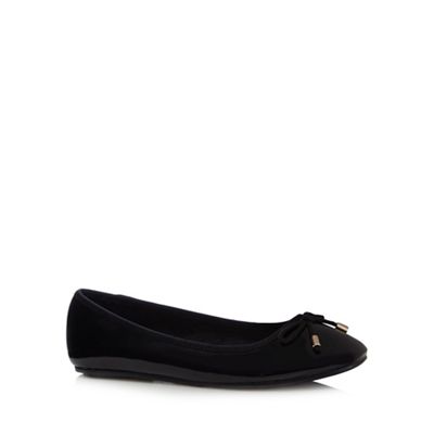 The Collection Black patent slip-on shoes